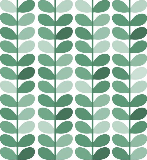Leaf Pattern Green Wallpaper