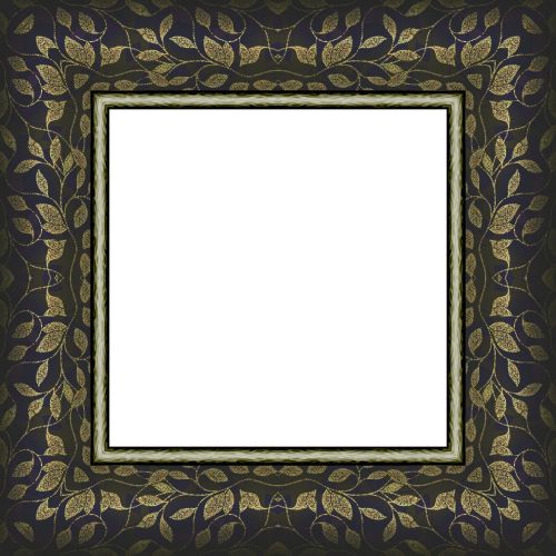 Leaf Pattern Rolled Frame Green