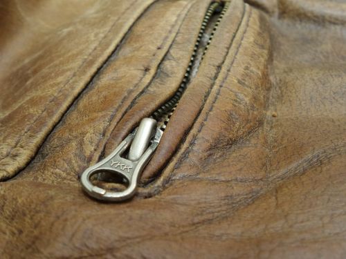 leather jacket zip