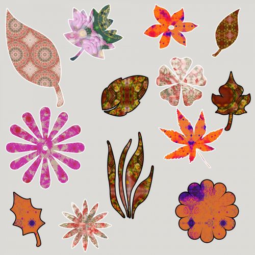 Leaves And Flowers Clipart