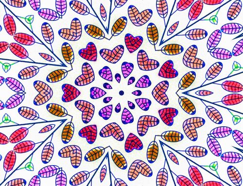 Leaves And Hearts Kaleidoscope
