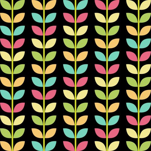 Leaves Colorful Pattern Background