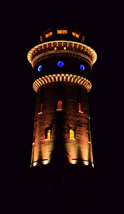 led lighting water tower tower