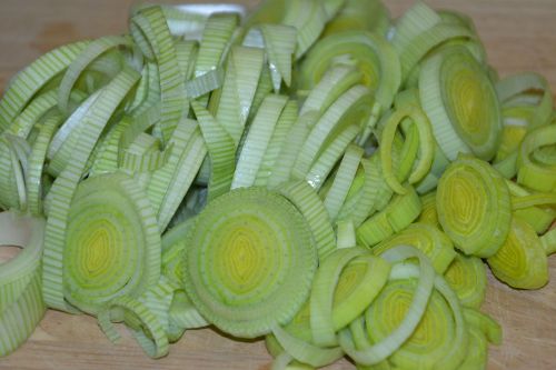 leek cut vegetables