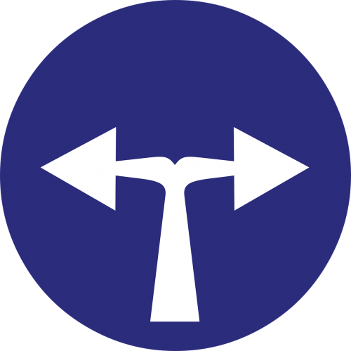 left or right arrow direction
