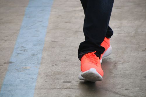 leg shoes orange