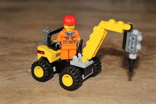 lego excavators stones