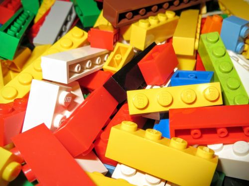 lego multicolor bricks