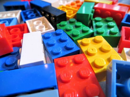 lego multicolor bricks