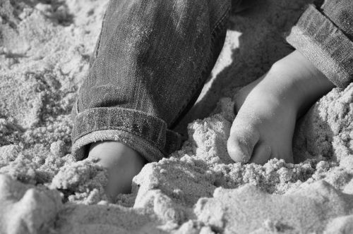 legs feet sand