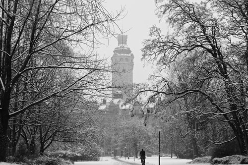 leipzig  city  winter