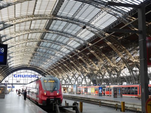 leipzig railway station train