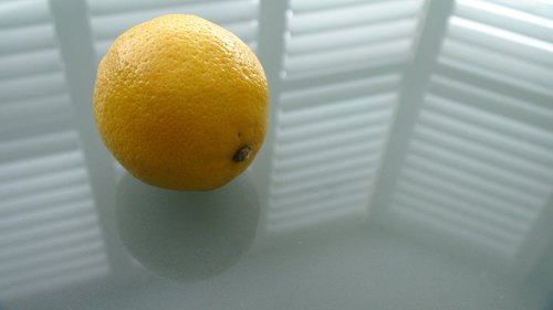 lemon  reflection  glass