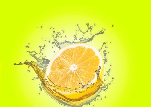 lemon water splash lime