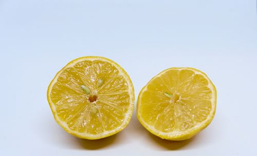 Lemon Cut In Half Isolated
