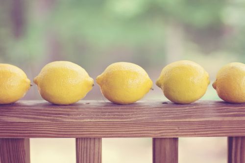 lemons yellow row