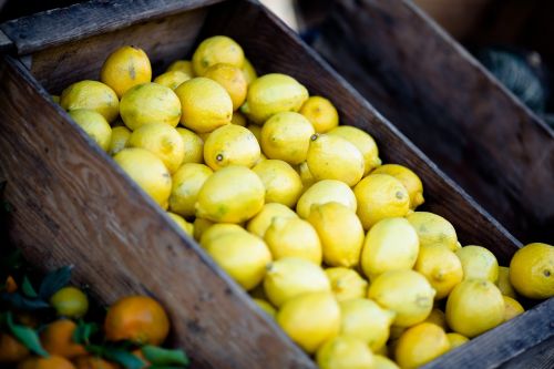 lemons fruits basket