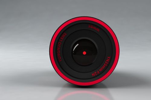 lens red color round