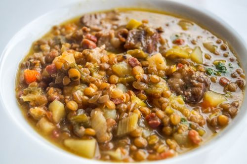 lentil soup food eat