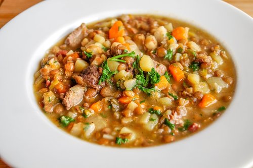 lentil soup  lenses  stew
