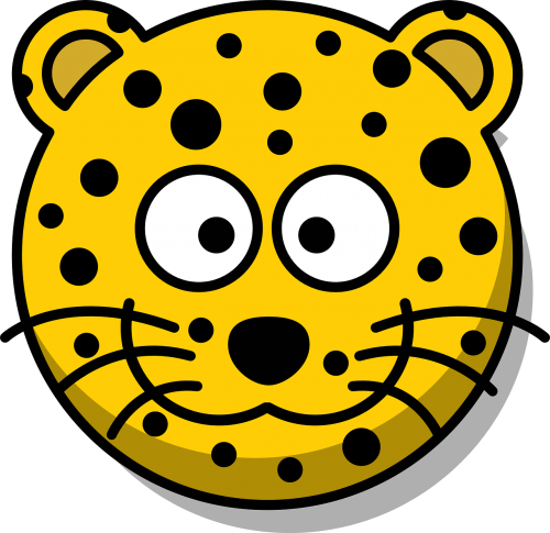 leopard head grin
