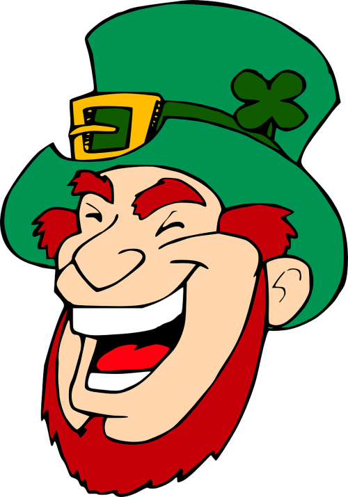 leprechaun laughing face