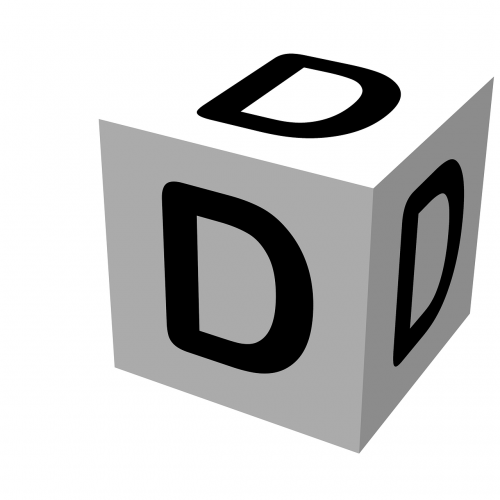 letter block d