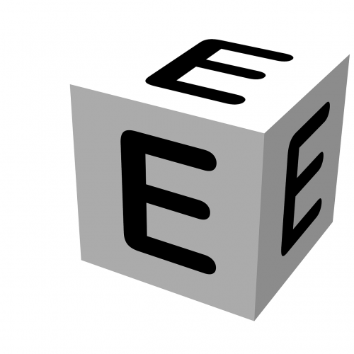 letter block e