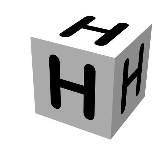 letter block h