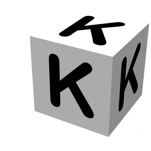 letter block k