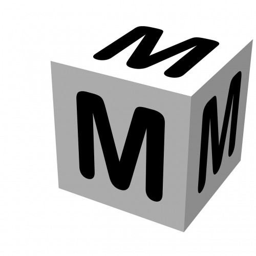 letter block m