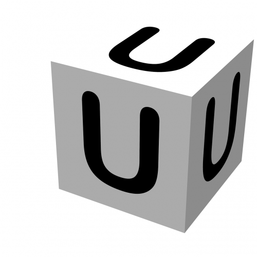 letter block u