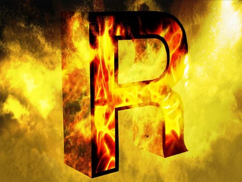 letter r fire