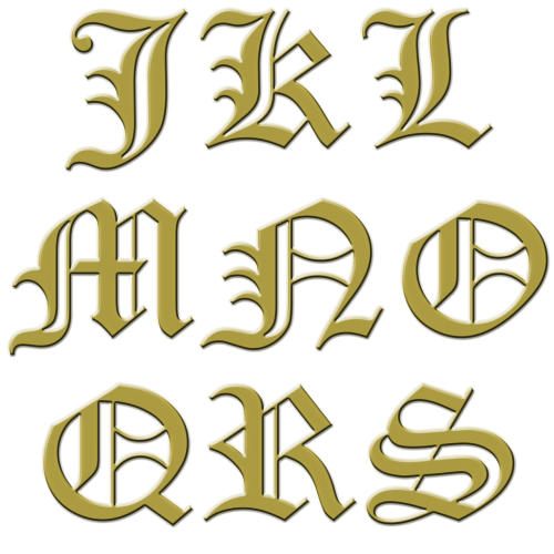letter initial gold