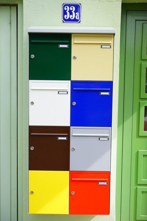 letter boxes colorful color