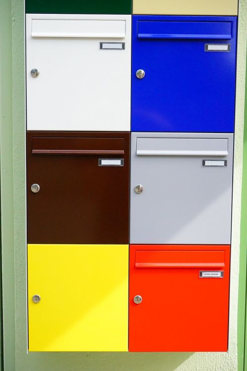 letter boxes colorful color