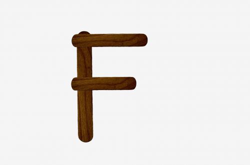 Letter F From Wood Ice-cream