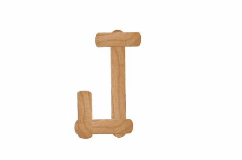 Letter J From Wood Ice Cream