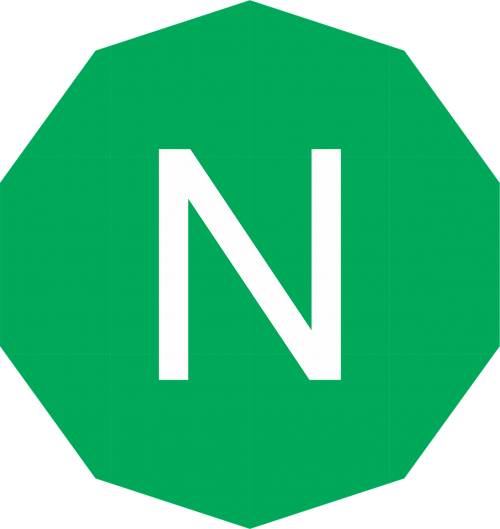 letter n green polygon