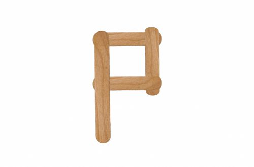 Letter P From Wood Ice-cream