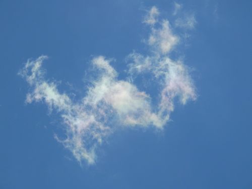 letter w clouds blue sky