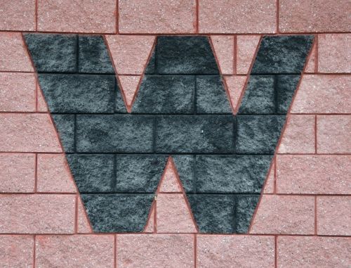 Letter W On Building Wall