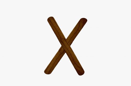 Letter X From Wood Ice-cream