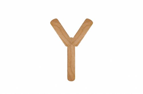 Letter Y From Wood Ice-cream