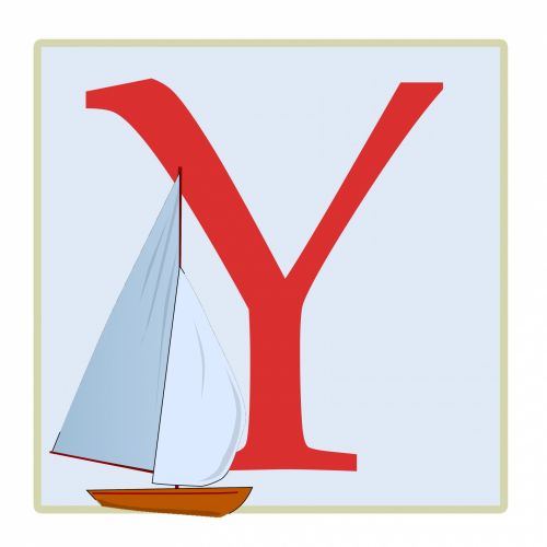 Letter Y, Yacht Illustration