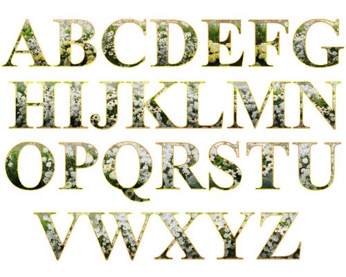 letters alphabet set