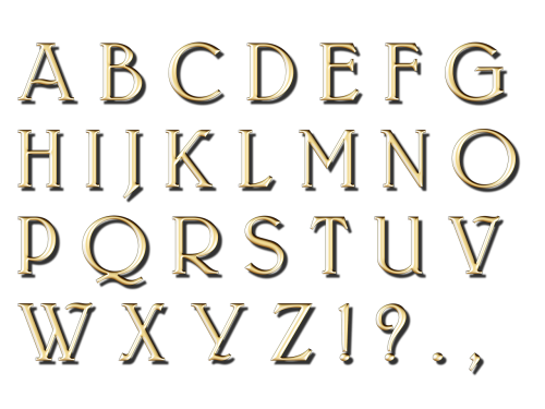 letters gold classic