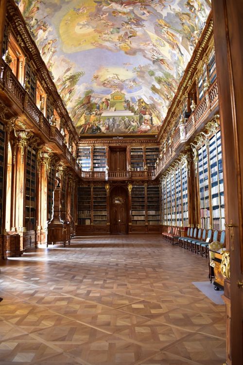 library historical fresco