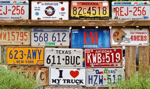 license plate car shield american number plates