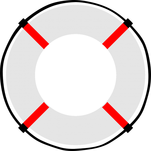 lifesaver safety buoy white